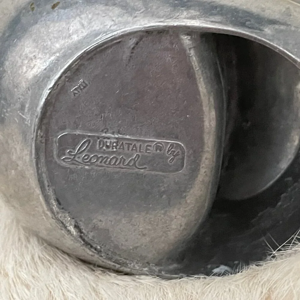 Duratale by Leonard Vtg Pewter Horn Tankard